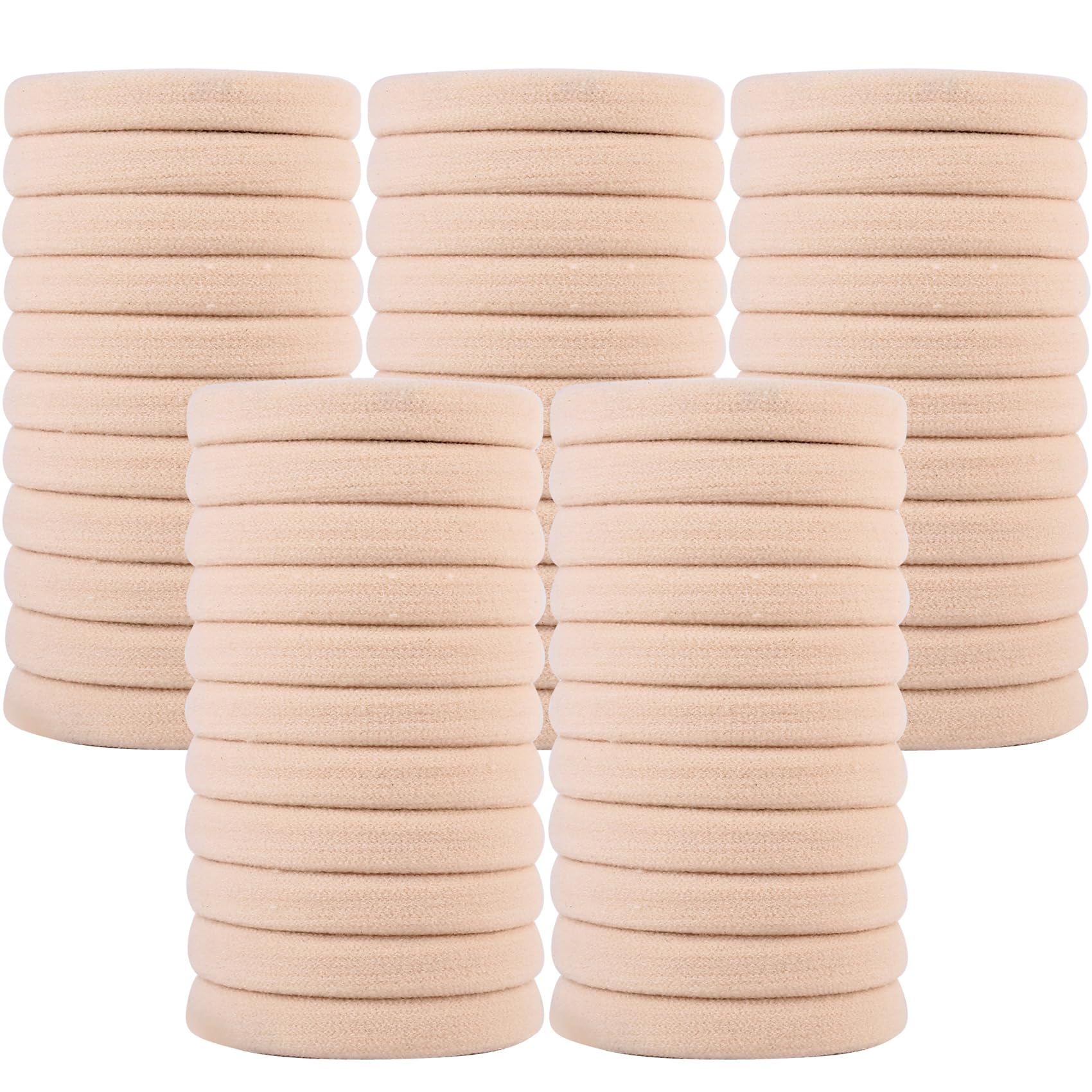 Qarwayoc large blonde hair ties in package, seamless hold for thick hair
