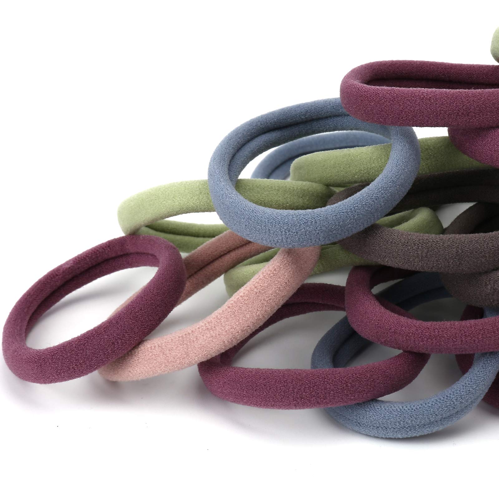 Qarwayoc large hair ties, 2-inch diameter, ideal for thick hair.