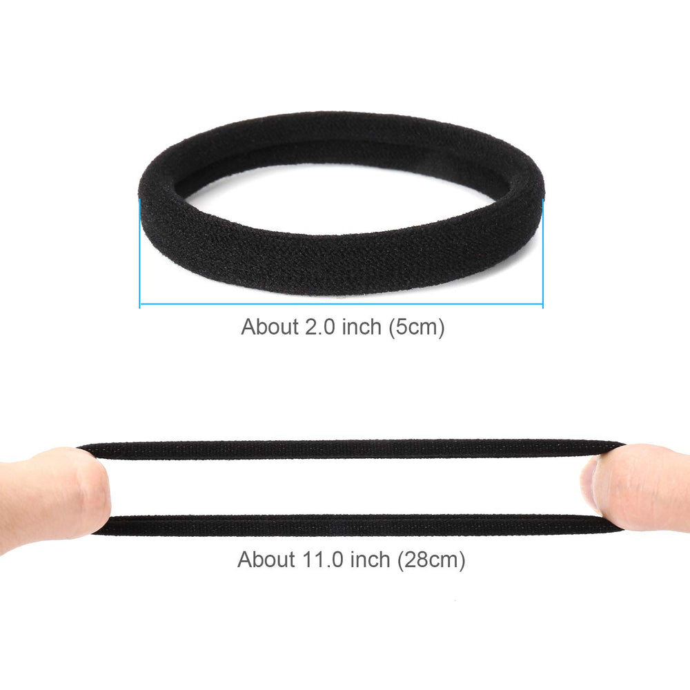 Qarwayoc elastic ponytail holders with soft cotton for snag-free styling