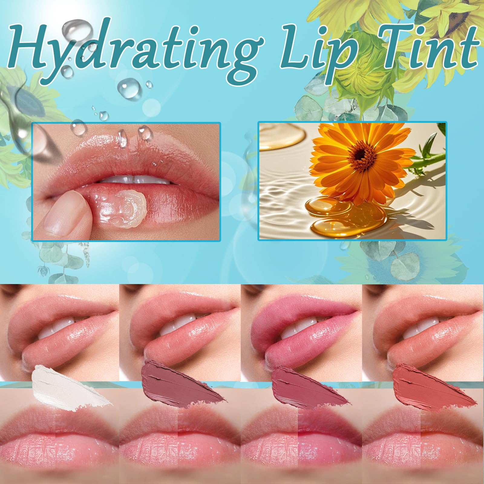 Textura ligera de tinte labial que se absorbe rápido