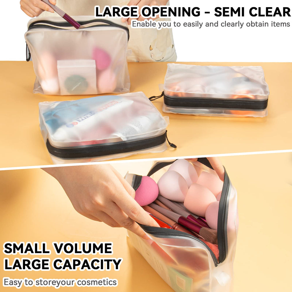 Qbily large-capacity bag fits cosmetics and toiletries for travel