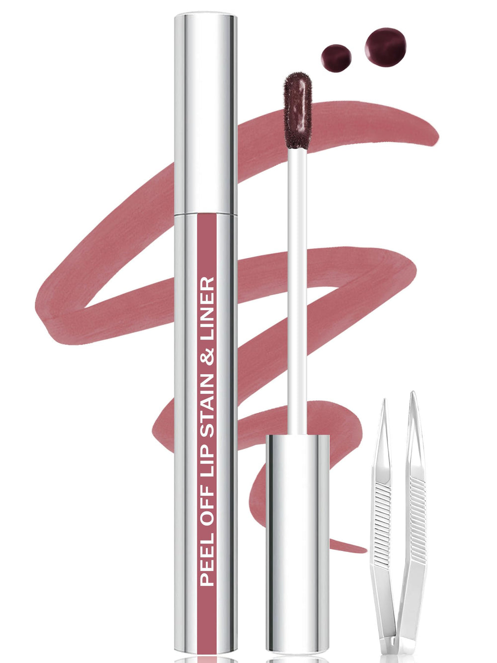 QCMME tinta labial desprendible, aplicación suave y precisa.