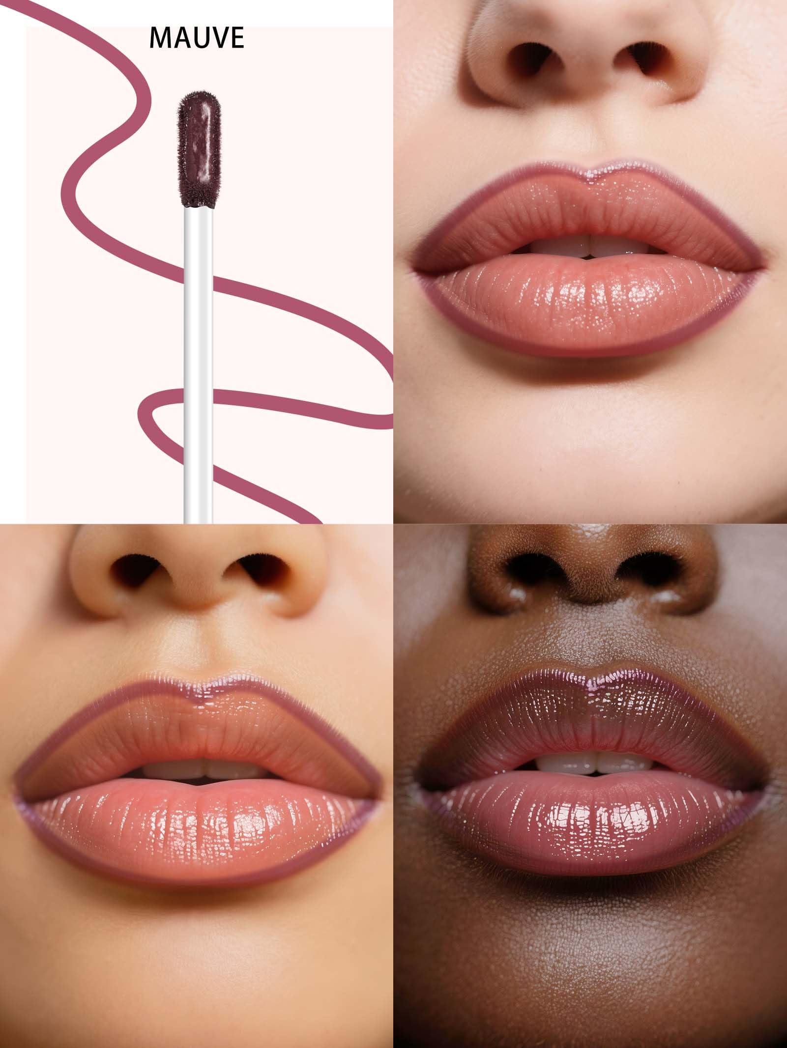 QCMME Tinta labial 2 en 1: delineador y tinte para contornos uniformes