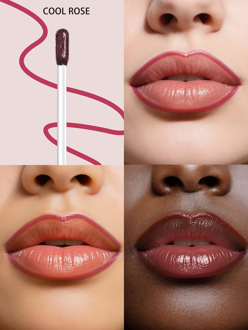 QCMME Lip Stain: tinte mate de alta pigmentación para color intenso.