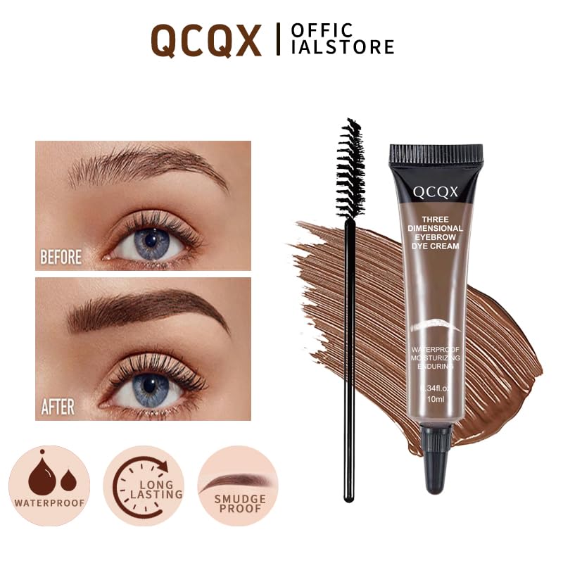 QCQX cejas con volumen natural y efecto 3D para un look definido.