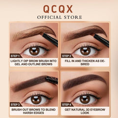 QCQX tinte para cejas resistente al sudor, uso diario.