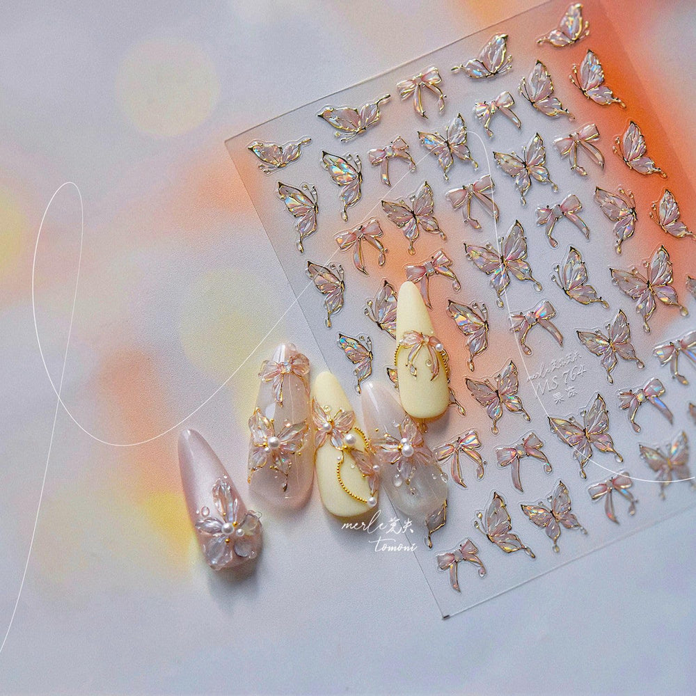 Qdsuh mariposa aurora escama: efecto deslumbrante para uñas con brillo suave.