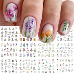 Qdsuh pegatinas de uñas flores lirio para un estilo fresco y duradero.