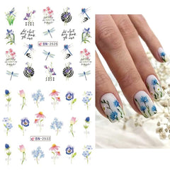 Qdsuh pegatinas de uñas flores mariposa para realzar cualquier manicura.