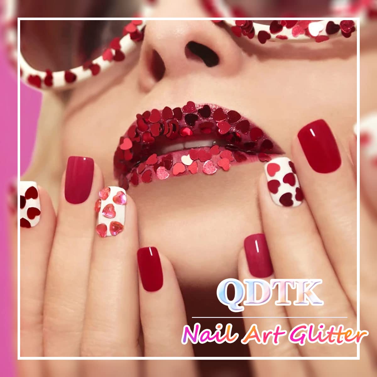 QDTK Escamas uñas brillantes: acabado luminoso para looks llamativos.
