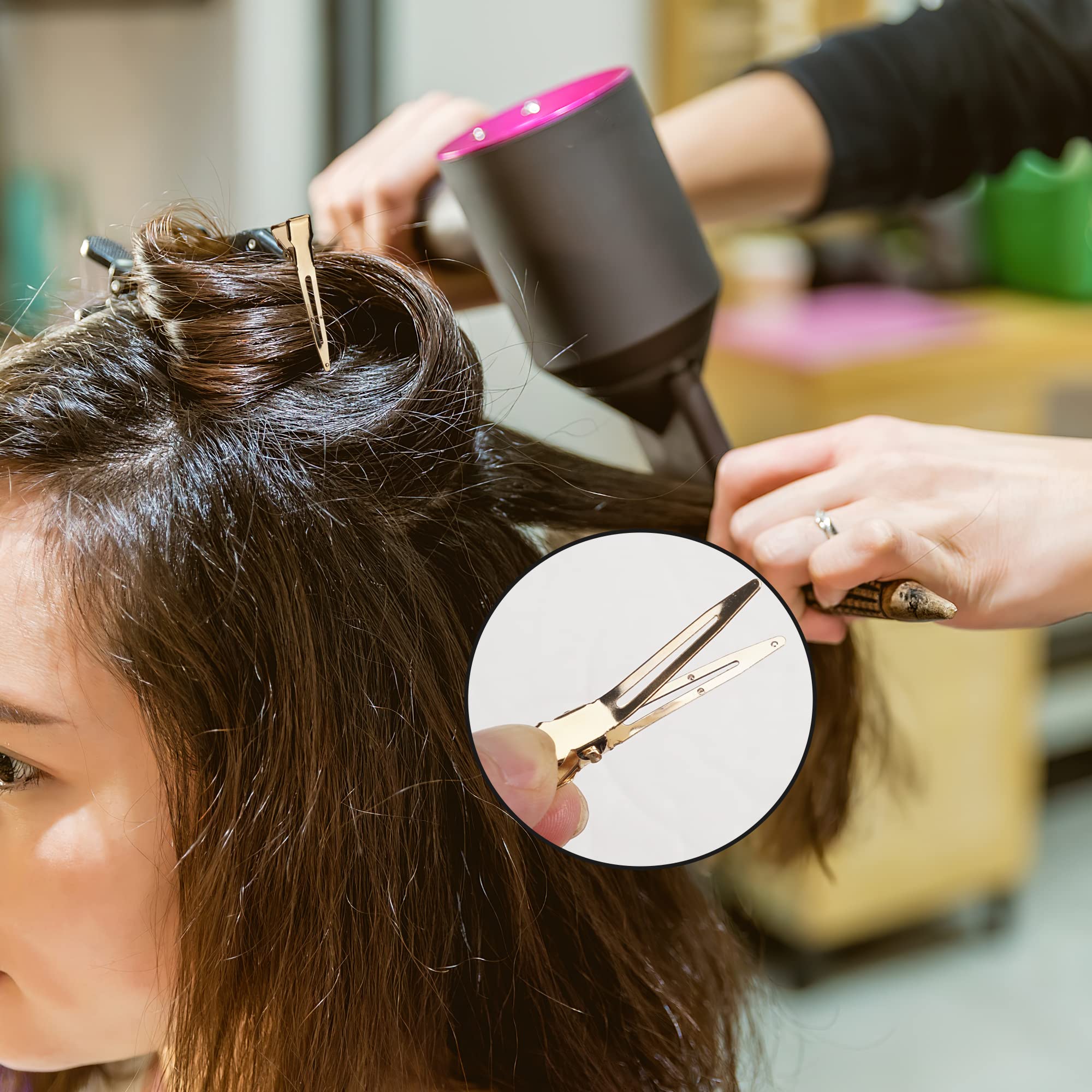 Qearl clip para extensiones de pelo oro práctico