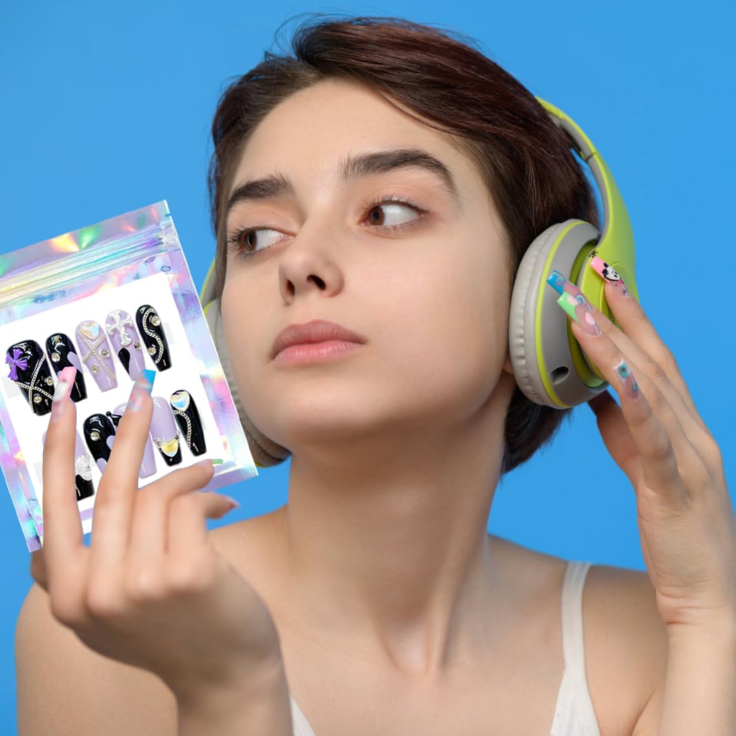 Qenk bolsas de empaque para uñas con frente transparente: muestra claramente el producto.