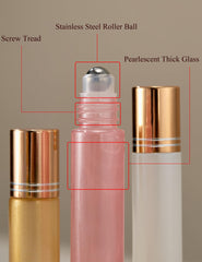 Qeuly 10ml roll-on bottle purple leak-proof roller for skincare oils