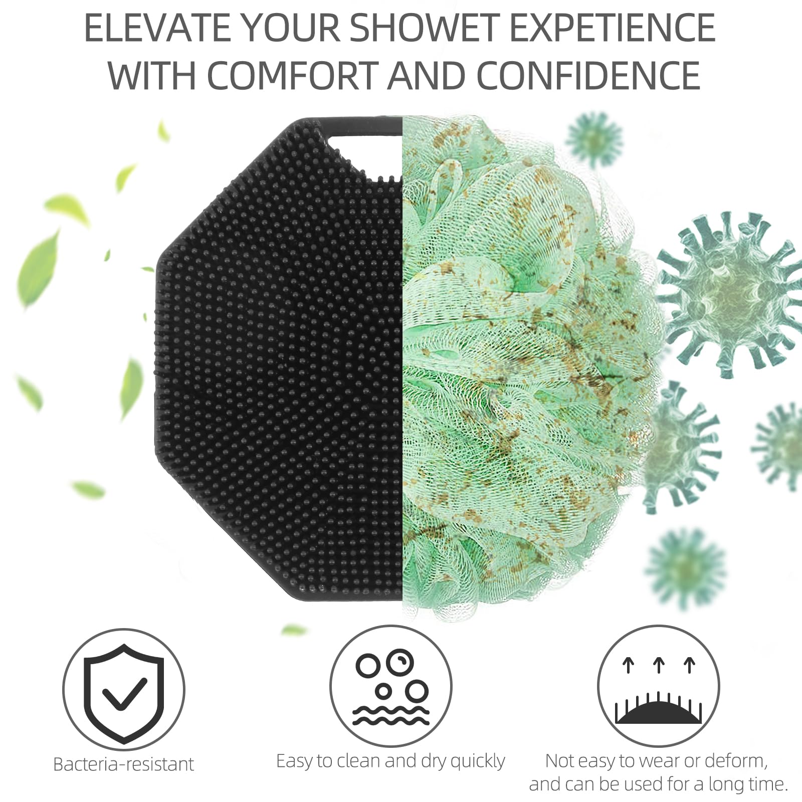 Qewro cepillo exfoliante cabello silicona para cuero cabelludo limpio y masaje estimulante.