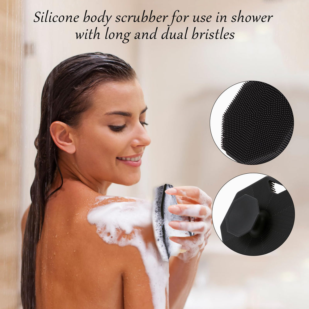 Qewro exfoliante cuerpo suave silicona para piel fresca tras cada uso.