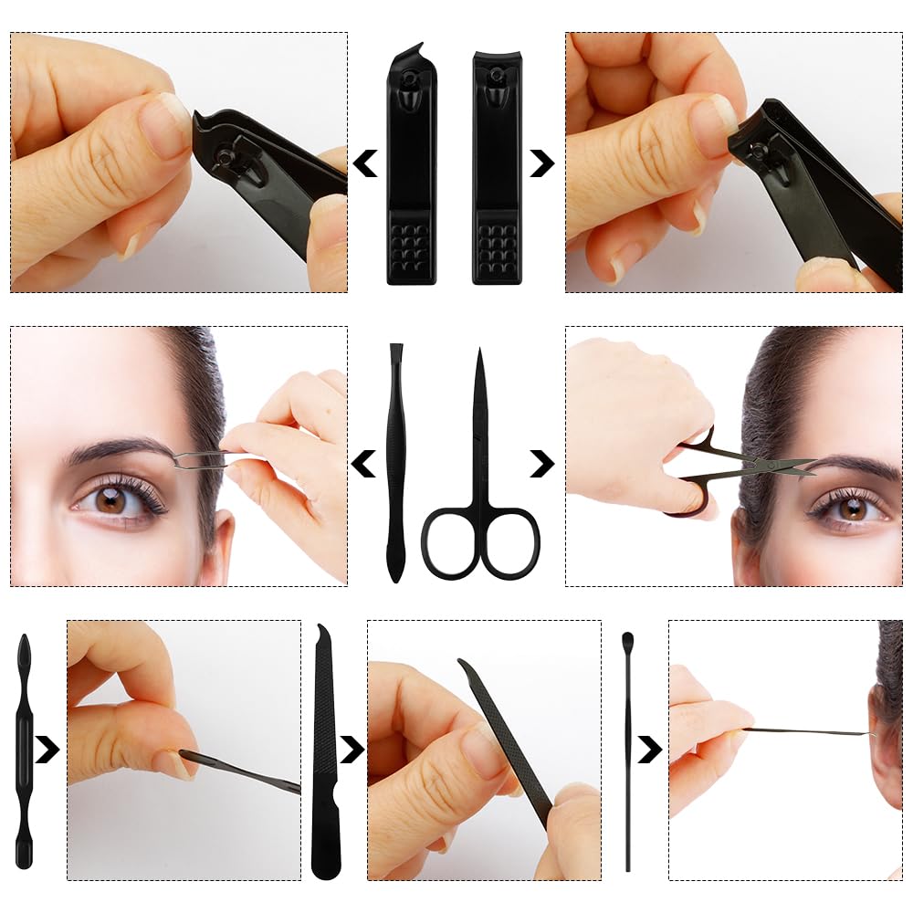 QEYMN tweezers with slanted edge for precise grooming tasks.