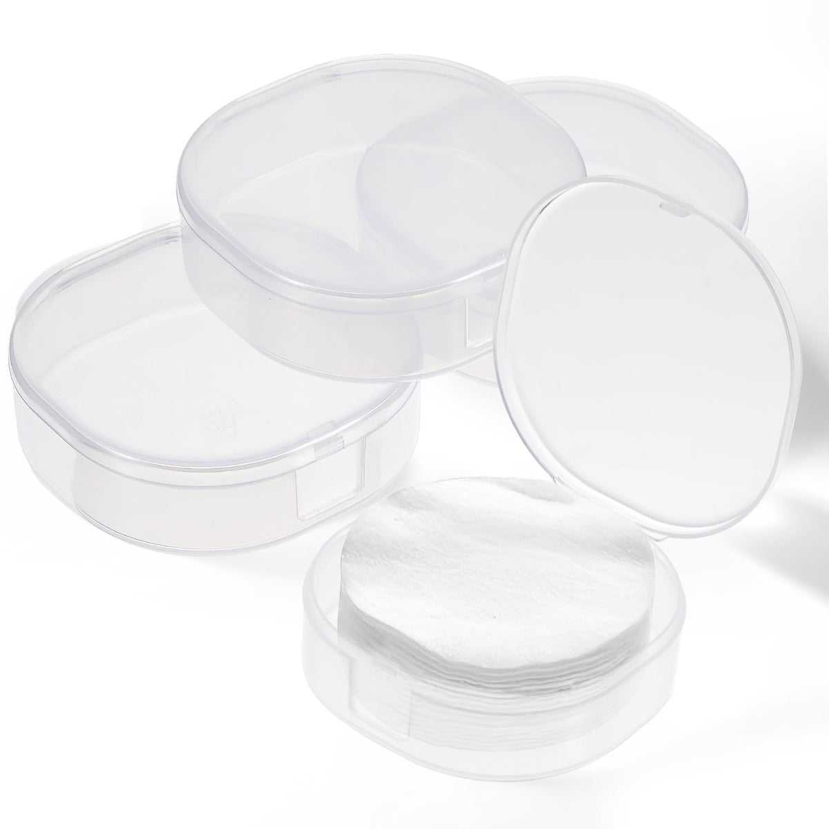 QfwdfcTrenz front view plastic cotton square holder for travel storage