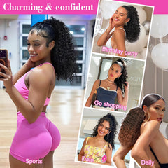 QGZ Ponytail Extension secure clip ensures stable fit for daily wear.