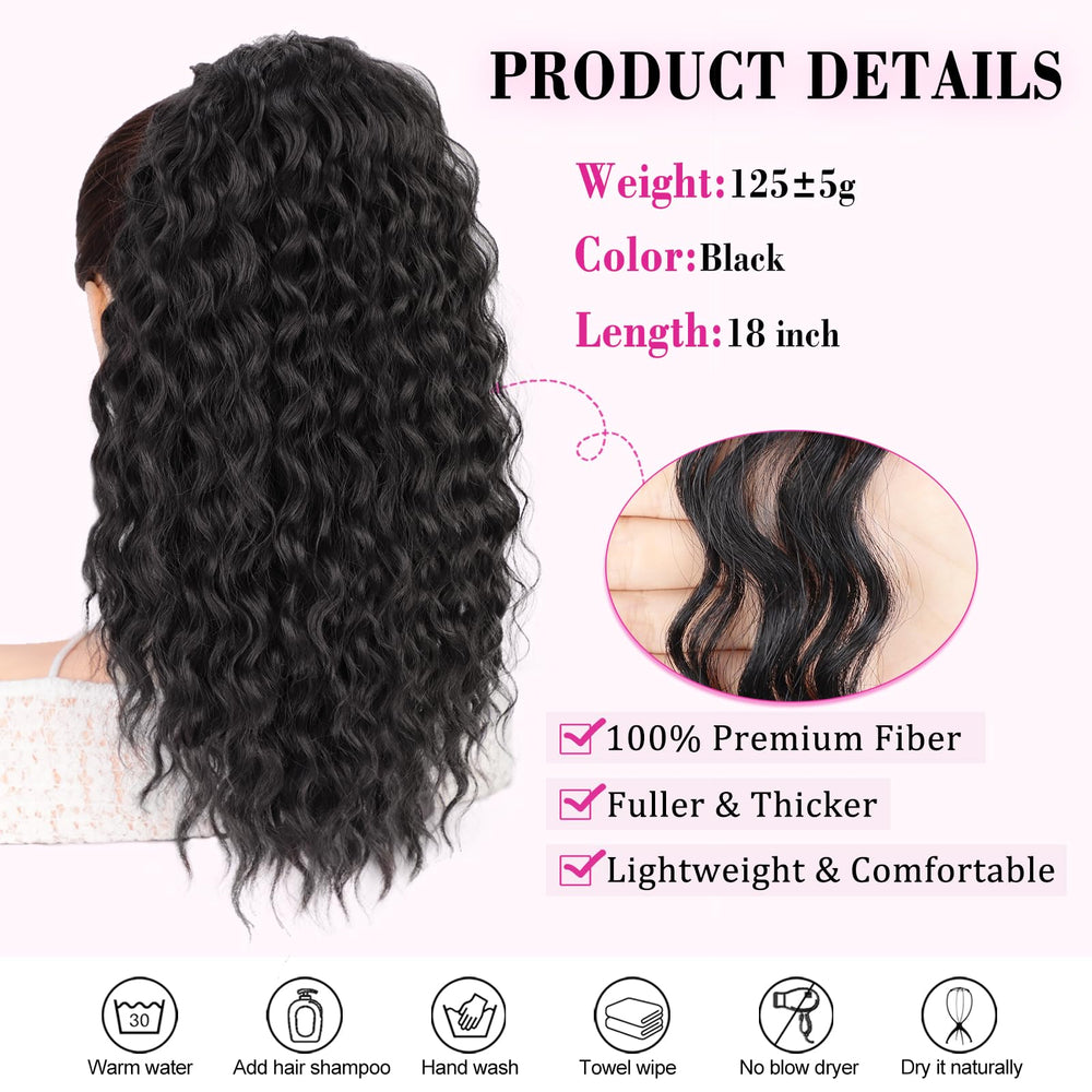 QGZ Ponytail Extension easy-wear design saves styling time.