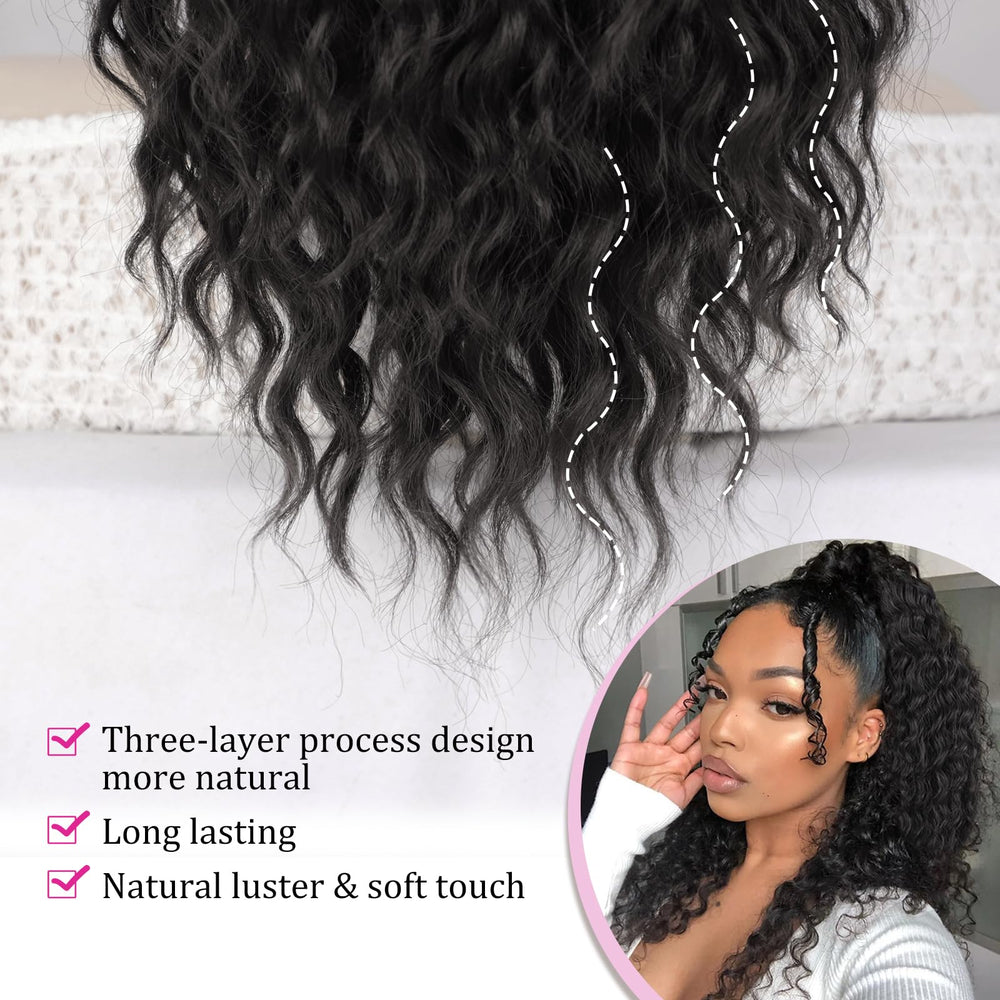 QGZ Ponytail Extension 18 inch length for high or low ponytails.