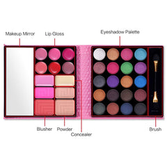 QiBest lip glosses in nude, pink, and red for quick color.