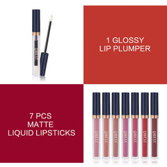 QiBest labio plumper brillo suave para volumen natural