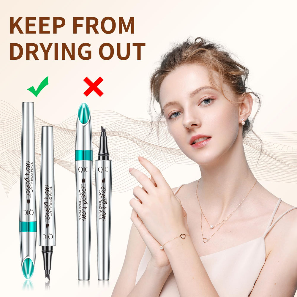 QIC brow pencil designed for daily wear and lasting definition.