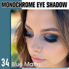 QIDSTERS Blue Matte Single Eyeshadow swatch on skin highlighting blendable texture
