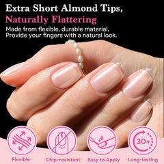 QIEK half-matte inner texture hugs natural nail for quick, tidy application
