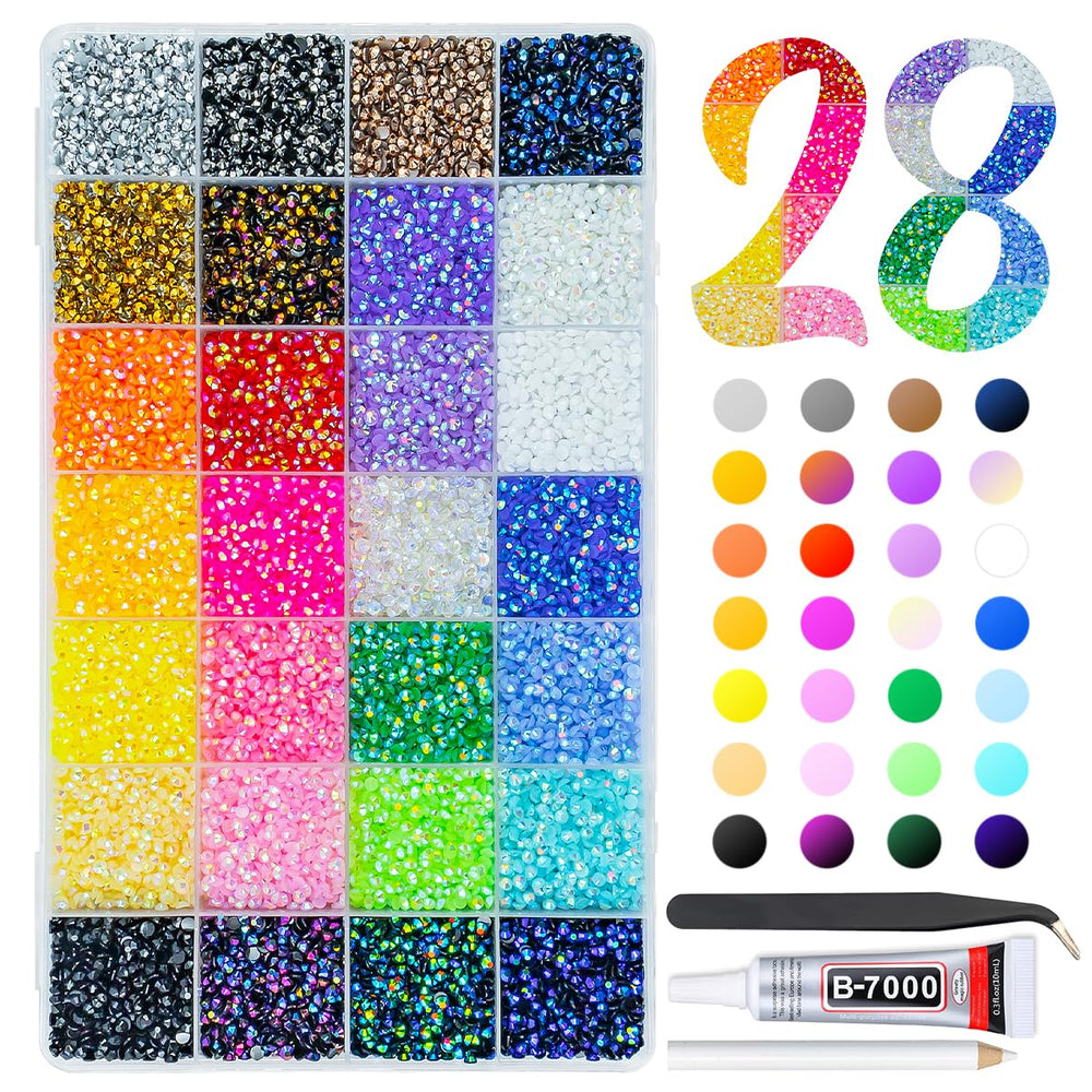 qiipii piedras de resina jelly 28 colores para manualidades y decoración