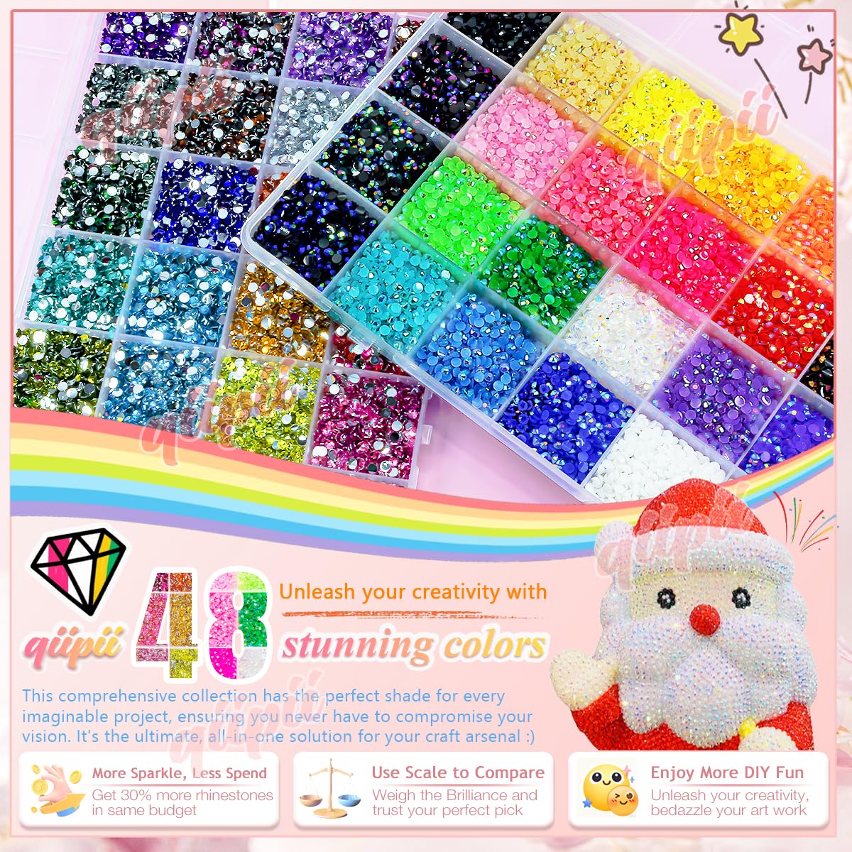 qiipii B7000 glue for bedazzling offers strong hold and clean finishes.