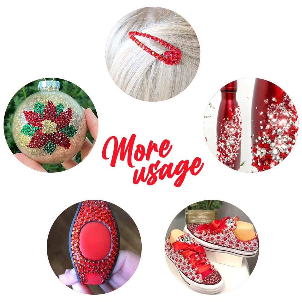qiipii heart and diamond rhinestones for multi-shape nail art