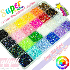 Qiipii Piedras de resina 3 mm y 4 mm, mezcla versátil para diseños.