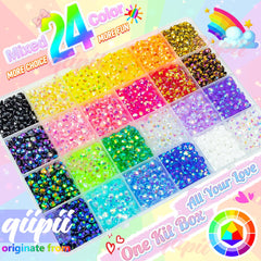 qiipii piedras de resina coloridas para uñas y maquillaje
