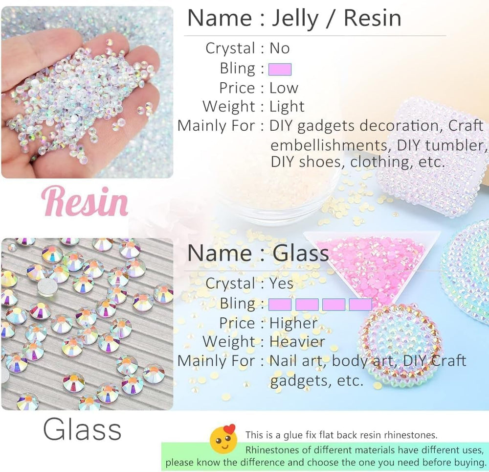 Piedras resina rosa cristal Qiipii 5 mm para personalizar ropa