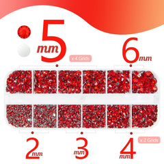qiipii red crystal rhinestones 3mm shine for elegant embellishments.