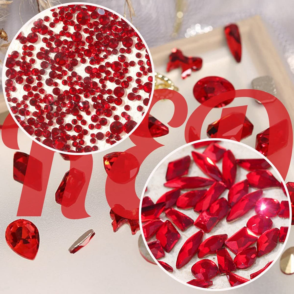 qiipii red rhinestones add sparkle for festivals and makeup looks