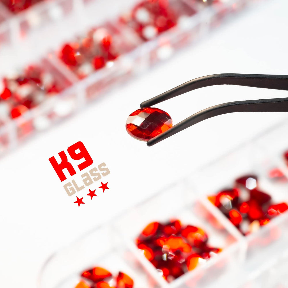 qiipii red round beads in multiple sizes enhance nail art variety