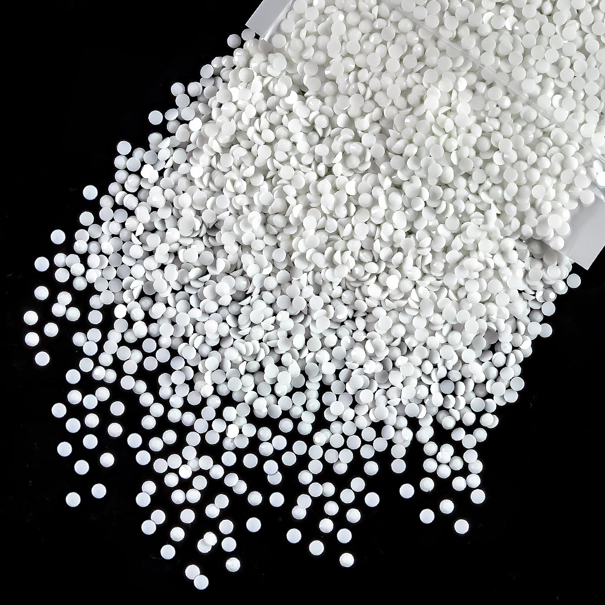 Qiipii white 3mm flatback ss10 rhinestones for nails and crafts add brilliant shine.