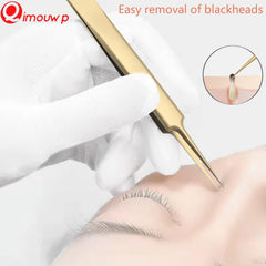 Qimouwp classic tweezers shown for precise blemish care and control.