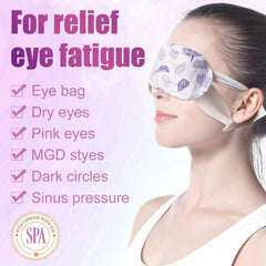 Compresa caliente para ojos QINFENG, 104–113 °F, confort suave.