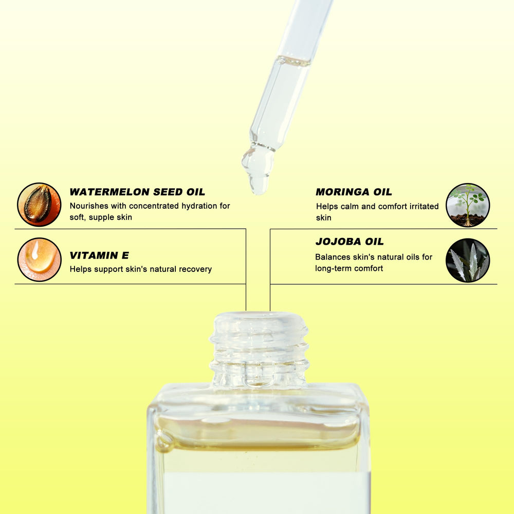 QINJAX Aceite After Shave uso diario deja piel cómoda y sedosa.