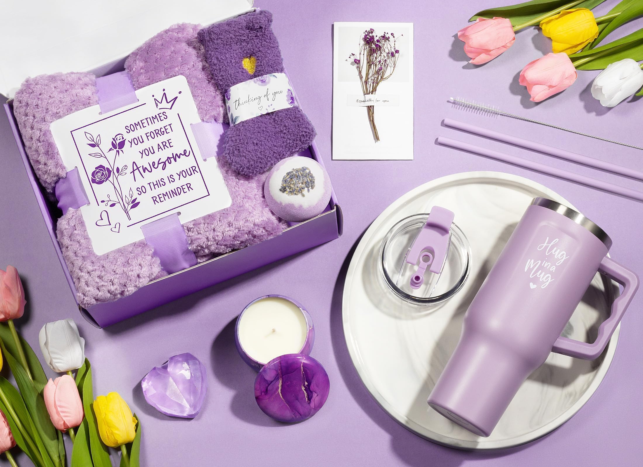 Qinline elegant gift box with a big hug message.