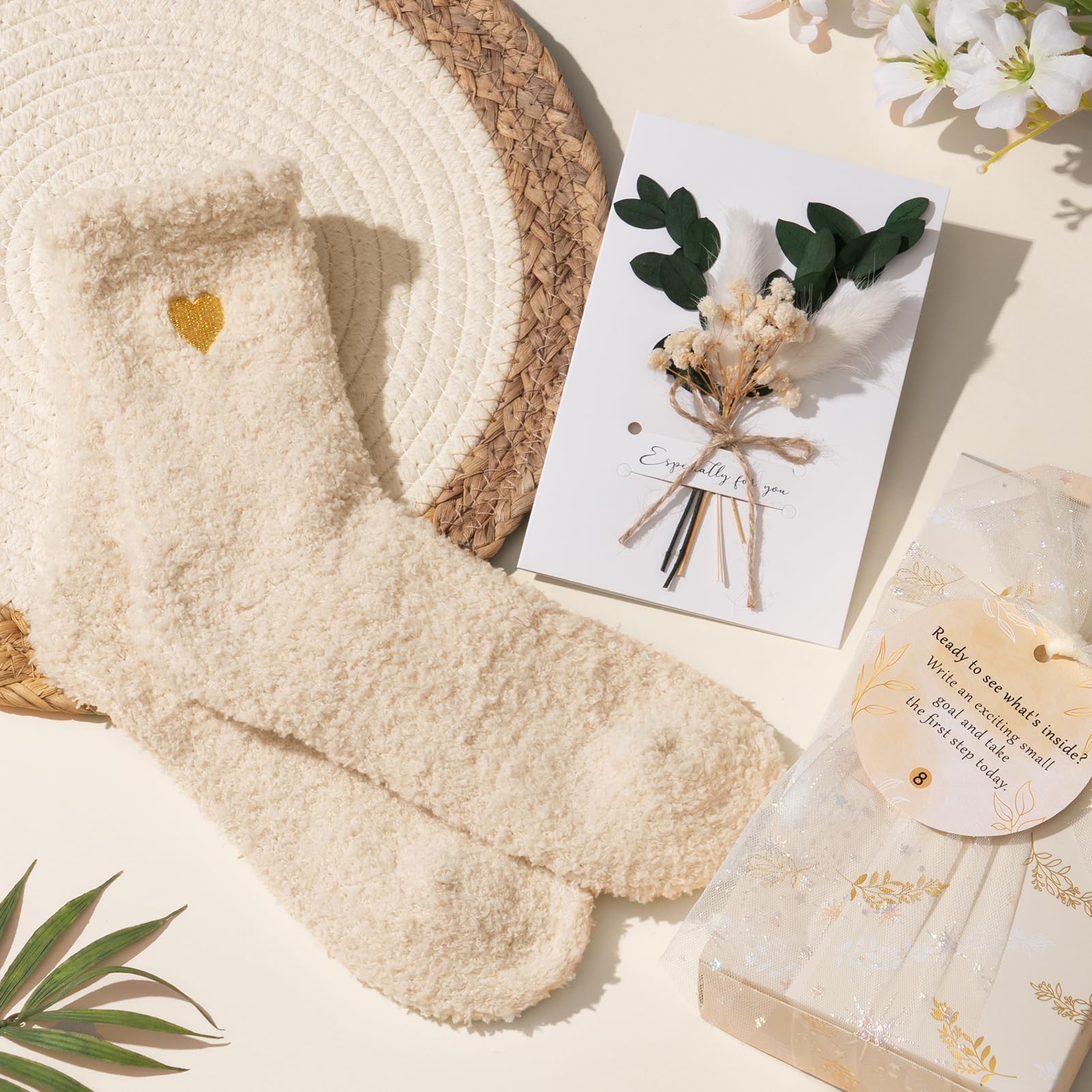 Qinline fuzzy socks add cozy comfort during self-care moments