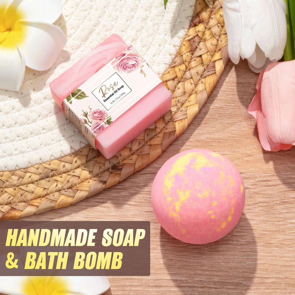 Qinline handmade rose soap for gentle cleansing