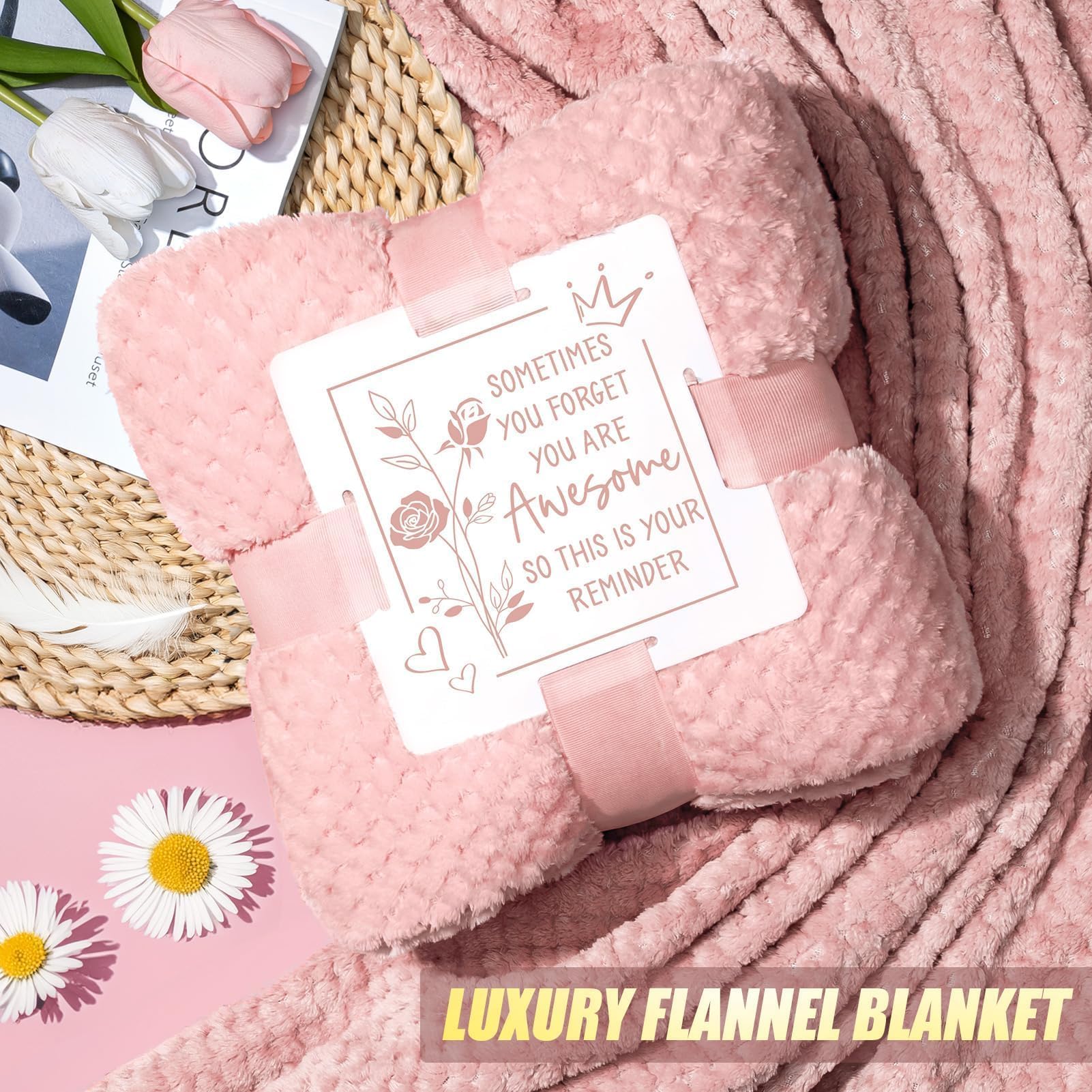 Qinline luxury plush blanket adds warmth and comfort after spa moments