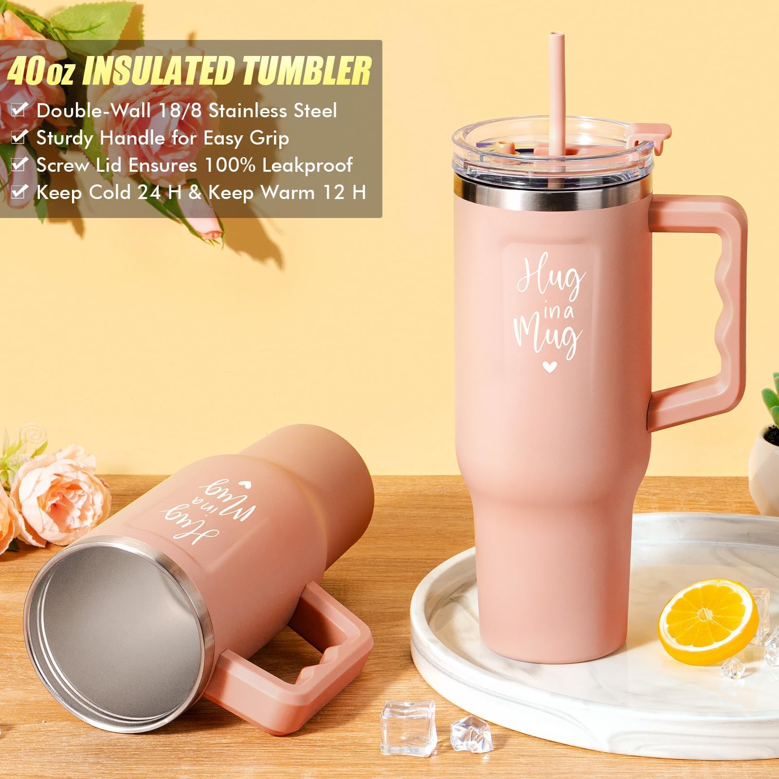 Qinline silicone straws and cleaning brush support easy, eco-friendly hydration.