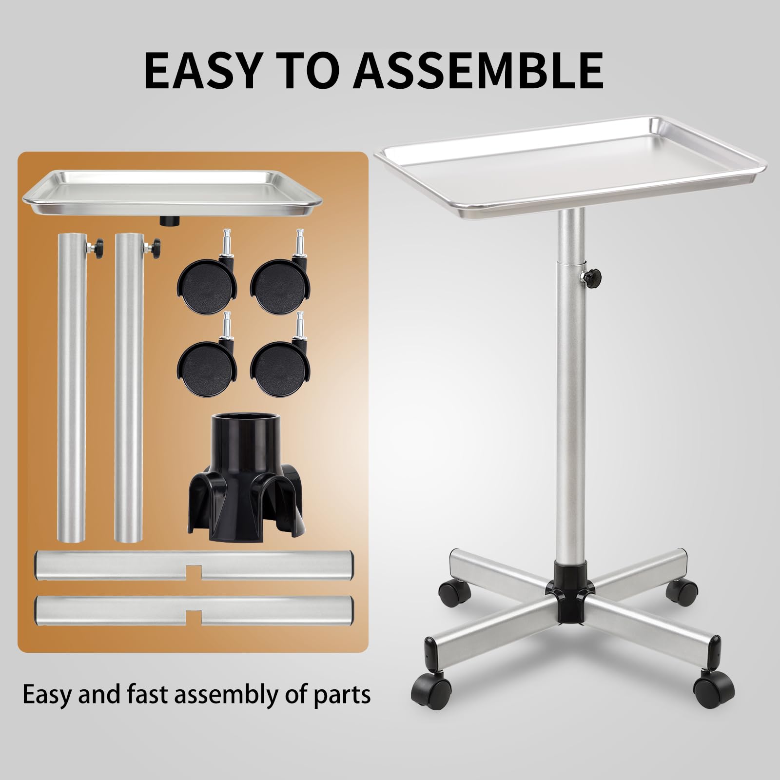 Qinrunkoi-removable-cross-leg-tray enables quick setup.