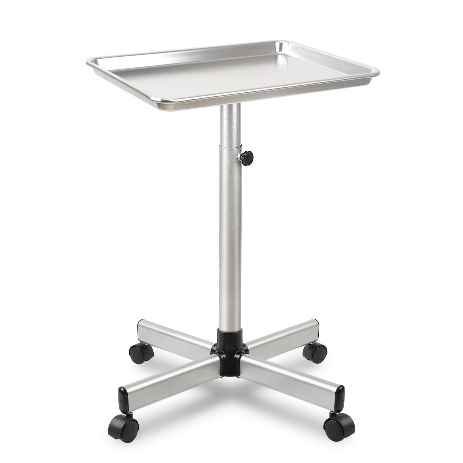 Qinrunkoi Salon Tray on Wheels top view shows durable, easy-to-clean design.