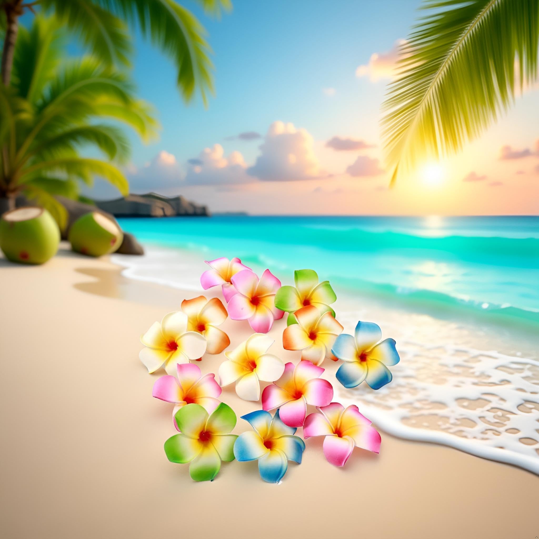 Qintreesify conjunto de 10 pinzas plumeria, opción versátil para looks.